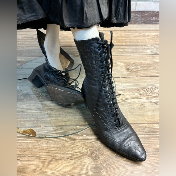 Antique 1800s Victorian Period Era Original Mourning Outfit Skirt Blouse Shawl + - Picture 15 of 16